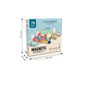 Tự làm 76pcs từ xây dựng Gậy khối đầy màu sắc ma thuật nam châm Thanh đồ chơi cho trẻ em chơi - Product Image 1