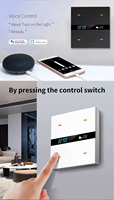 Interrupteurs muraux intelligents Anjielo 4 voies en composite ABS PC, compatibles Zigbee, avec technologie de détection corporelle pour la domotique