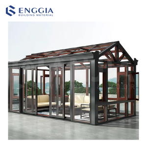 ENGGIA Abri de jardin en verre avec cadre en aluminium, véranda d'hiver, jardins d'hiver, véranda en aluminium rétractable sur mesure - Product Image 3