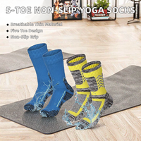 Nuevas Calcetines de Yoga de Cinco Dedos para Mujer, Corte Bajo, Antideslizantes, para Danza, Pilates, Profesionales, Estándar, Tejidos para Invierno, Deportivos