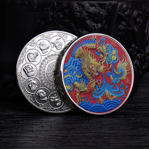 Pièce de monnaie plaquée <span class=keywords><strong>argent</strong></span> du zodiaque du dragon, cadeau de collection, en stock pour l'<span class=keywords><strong>achat</strong></span> - Product Image 4