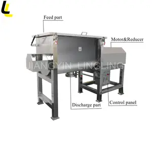 WLDH Horizontal Herbal Food Chemical Powder Liquid Ribbon Blender Mixer Machine Price