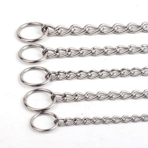Kalung Anjing Anti Gigit Bahan Stainless Steel Berkualitas Tinggi Harga Grosir Murah dengan Tali Tarik Rantai P untuk Pelatihan Anjing Ras Sedang/Besar - Product Image 2