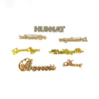 Plaque signalétique en métal personnalisée en gros étiquette de logo de couture de marque privée pour la technique de moulage de vêtements