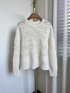 <span class=keywords><strong>Pull</strong></span> en cachemire et laine tricoté ample à <span class=keywords><strong>col</strong></span> rond et manches longues, couleur unie, style coréen, nouvelle collection automne-hiver LP25 pour femmes - Product Image 6