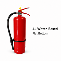 Extincteur portable à eau de 4 L à fond plat pour la sécurité incendie à domicile, au bureau et en entreprise
