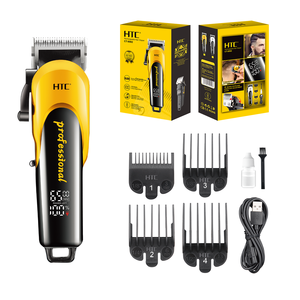 HTC CT-8082 luxe affichage numérique <span class=keywords><strong>tondeuse</strong></span> à <span class=keywords><strong>cheveux</strong></span> professionnel <span class=keywords><strong>levier</strong></span> réglable lame en céramique <span class=keywords><strong>tondeuse</strong></span> à <span class=keywords><strong>cheveux</strong></span> barbier - Product Image 2