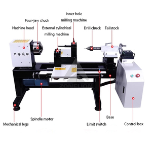 Mini <span class=keywords><strong>torno</strong></span> de torneado de <span class=keywords><strong>madera</strong></span> Cnc de 260mm de diámetro con rieles de guía cuadrados lineales de alta precisión - Product Image 6