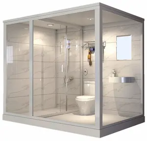 Casa de banho integrada equipado banheiro unidade chuveiro cubicicleta uma peça chuveiro