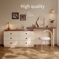 Coiffeuse minimaliste moderne en bois de style européen Mini coiffeuse pour chambre de princesse