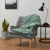 Couverture Polaire Luxe en Velours Épais Couleur Unie pour Hiver, Douce et Chaude, Idéale pour Lit et Canapé - Vente en Gros Usine