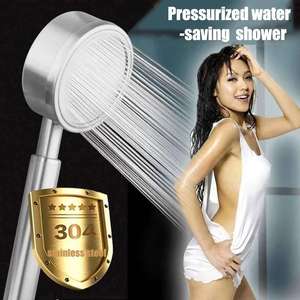 Pommeau de douche à main <span class=keywords><strong>turbo</strong></span> haute <span class=keywords><strong>pression</strong></span> en plastique ABS pour la maison moderne avec inverseur de filtre à fonction réglable pour baignoire et <span class=keywords><strong>robinet</strong></span> - Product Image 4