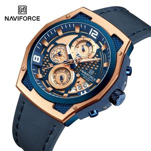 นาฬิกาควอตซ์ NAVIFORCE 8051 NF8051 ของแท้ แบรนด์ดัง พร้อมเข็มเรืองแสง กันน้ำ ดีไซน์ธุรกิจและแฟชั่น สำหรับผู้ชาย - Product Image 1