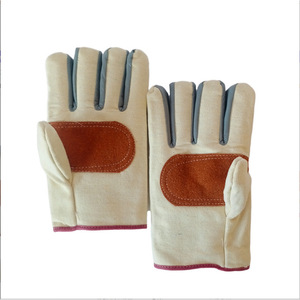 Gants de travail en toile renforcée Laohan Palm, double couche, résistants à l'usure, pour la fabrication mécanique et la travail des métaux - Product Image 4