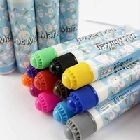 KHY – Marqueurs à points effaçables à base d'eau, 12 couleurs, non toxiques, lavables, pointe de 14 mm, pour bingo, bricolage, art éducatif pour enfants, peinture