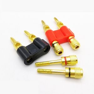 Conector Banana Doble de 4mm, Chapado en Oro, Doble Fila/Doble Posición, Cable de Prueba Integrado con Conector Banana - Product Image 1