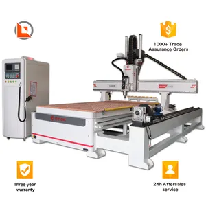 4แกนเราเตอร์3D CNC 4แกนเครื่องแกะสลักโฟมพร้อมแกนหมุนสวิง180ตัดอัตโนมัติ4แกน CNC 1325 1530 2030