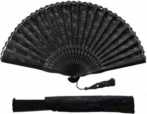 21Cm Bamboo Silk As Souvenir <b>Gifts</b> Lace Hand Fan - Product Image 1