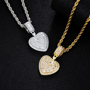 Elegante Collana in Rame con Ciondolo a Cuore in Zircone, Versatile e Alla Moda, Stile Hip Hop - Product Image 4