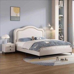 Moderno in pelle morbida Pack schienale letto per bambini 1.5m singolo 1.8m doppia dimensione struttura in legno confortevole durevole camera da letto mobili - Product Image 1