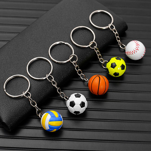 Mini pendentif <span class=keywords><strong>de</strong></span> football en résine plastique rond pour porte-clés, ornement, souvenir, cadeau d'anniversaire pour les fans garçons - Product Image 5