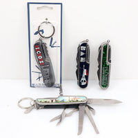 Couteau pliant de poche personnalisé avec logo du fabricant, en acier inoxydable, couteau artisanal en métal souvenir, porte-clés