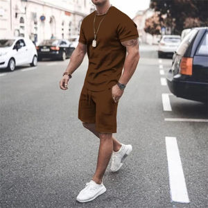 Ensemble Survêtement d'Été Personnalisé Homme Vêtements d'Été Personnalisables Logo sur T-Shirt et Short - Product Image 3