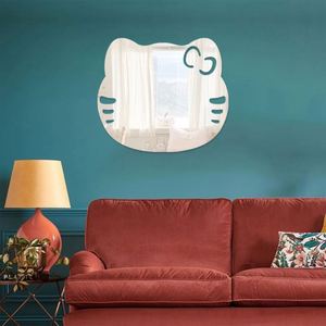 Miroir mural adhésif créatif en acrylique, motif animalier (alien, panda, dessin animé), pour chambre et salle de bain, miroir souple intégral - Product Image 4