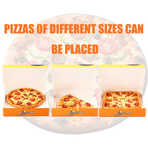Có thể gập lại bánh pizza container xuất khẩu lớp tùy chỉnh 27*27*4.5cm in logo bánh pizza bao bì hộp <span class=keywords><strong>carton</strong></span> in Kraft Giấy hộp bánh pizza - Product Image 5