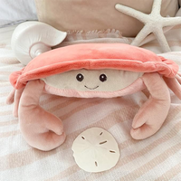 Crabe en peluche orange personnalisé 2025, jouet en peluche de dessin animé, cadeaux d'animaux marins pour enfants, garçons, filles, jouets de fête réalistes