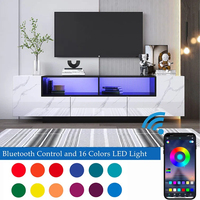 Mueble para TV de Madera Ancho, Centro de Entretenimiento con Almacenamiento, Diseño Moderno y Minimalista, Soporte de Piso para Sala de Estar o Escuela
