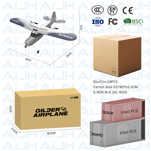 AiJH 2.4g Planeur télécommandé Avion <span class=keywords><strong>Jet</strong></span> Model Hand Throwing EPP Foam 2.5 Channel LED Light Rc Plane - Product Image 6
