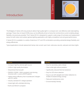 Puce LED COB haute puissance Bridgelux BXKC-27G2000-C-13 Blanc chaud 2700k 1449lm 36v 12.6W - Product Image 2