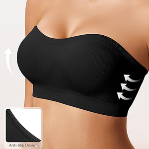 <span class=keywords><strong>Sujetador</strong></span> Bandeau <span class=keywords><strong>sin</strong></span> Tirantes, <span class=keywords><strong>sin</strong></span> Costuras, <span class=keywords><strong>sin</strong></span> Varillas, con Almohadillas Removibles y Correa Invisible Antideslizante para Mujer, Venta al Por Mayor de Fábrica - Product Image 2