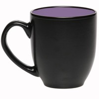 Tasse en céramique bistro colorée 2 tons de 16 oz avec logo imprimé