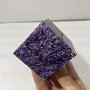 Cubo de Charoite pulido, cubos de cristal para decoración Fengshui, color morado - Product Image 5