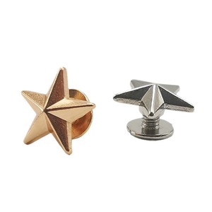 Rivets <span class=keywords><strong>à</strong></span> vis en alliage plaqué anti-rouille en forme d'étoile <span class=keywords><strong>à</strong></span> cinq branches pour accessoires vestimentaires - Product Image 5