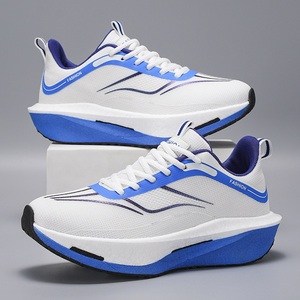 Chaussures de sport en cuir véritable légères avec semelle TPU - Baskets à absorption des chocs hautement élastiques pour hommes, idéales pour la course décontractée printemps/hiver - Product Image 2