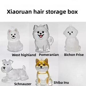 Mignon Animal boule de poils Capsule pendentif Transparent chien chat cheveux boîte de rangement anti-poussière cadeau commémoratif pour les fêtes - Product Image 3
