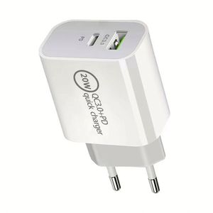 Fast Charger EU US 2 <b>Type</b> <b>c</b> 2 USB Port Multiple <b>Adapter</b> Mobile Phone Travel Wall Charger - Product Image 1