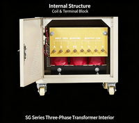 Transformateur de puissance autotransformateur toroïdal triphasé 100 kVA, type sec, 220 V vers 220 V/480 V, élévateur/abaisseur de tension