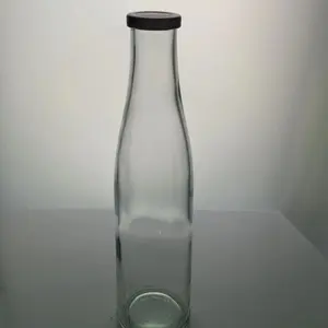 Transparente macio beber vidro água garrafa com tampa swing top bebida recipiente