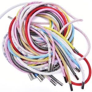 Cristal brillant strass cordon de serrage pour <span class=keywords><strong>pull</strong></span> à capuche pantalon ceinture tuyau en caoutchouc diamant corde avec <span class=keywords><strong>maille</strong></span> bricolage vêtements accessoires - Product Image 3