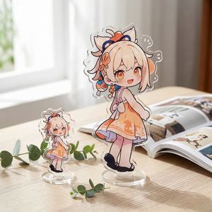 Présentoir en plastique acrylique personnalisé, écologique, de haute qualité, populaire, transparent, pour décoration de bureau, avec impression de motifs mignons d'anime - Product Image 6