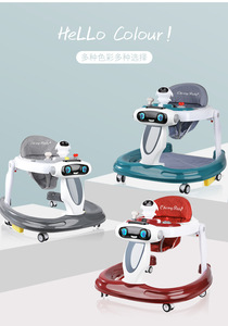 Andador para bebés Easymommy con ruedas <span class=keywords><strong>de</strong></span> dibujos animados, silla <span class=keywords><strong>de</strong></span> juguete musical para empujar y caminar, con freno, económico - Product Image 5