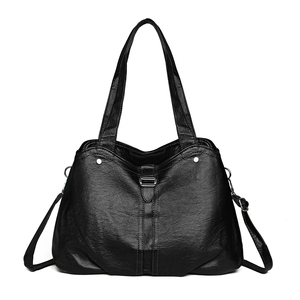 Sac fourre-tout tendance pour femme en PU avec fermeture éclair, antivol et design portable. Sac à main rétro unique pour un usage quotidien - Product Image 1