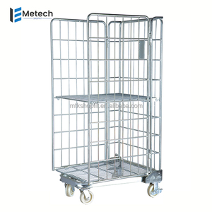 Nhiệm Vụ Nặng Nề Kim Loại Có Thể Gập Lại Cán Lưu Trữ Giỏ Hàng Công Nghiệp Kho Dây <span class=keywords><strong>Container</strong></span> OEM Cung Cấp Nhiệm Vụ Trung Bình Nhựa Thép Cuộn - Product Image 2