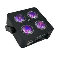 10 pièces avec étui, 4x18W Mini projecteur LED sans fil à batterie IR4 pour mariage, éclairage RGBWA+UV 6 en 1, projecteur LED sans fil à batterie