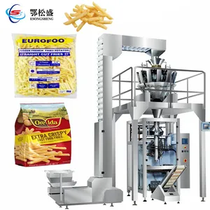 Frozen Potato Fries Bag Vffs Packing Machine French Fries Snacks Food Automatic Multihead Weighing And Packaging Machine