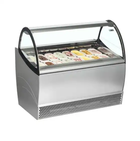 Offre Spéciale acharné casseroles crème glacée profonde affichage réfrigérateur congélateur vitrine avec 6 panz pour glace-crème glacée